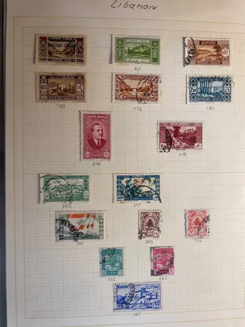 Libanon Briefmarkensammlung von 1928 bis 1961, überwiegend gestempelt.