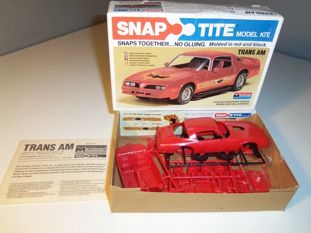 SNAP TITE RED Trans Am Montagebausatz Monogram 1/32 Scale Model