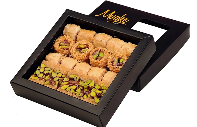 Baklava Assortment Elegant Gift Box - Small Bite-Size Desserts Gifts - 22 Pcs -