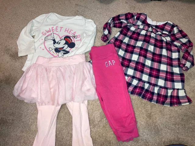 Toddler Girl Baby Gap LOT of 4 size 12-18 months body suit, joggers, dress, tutu