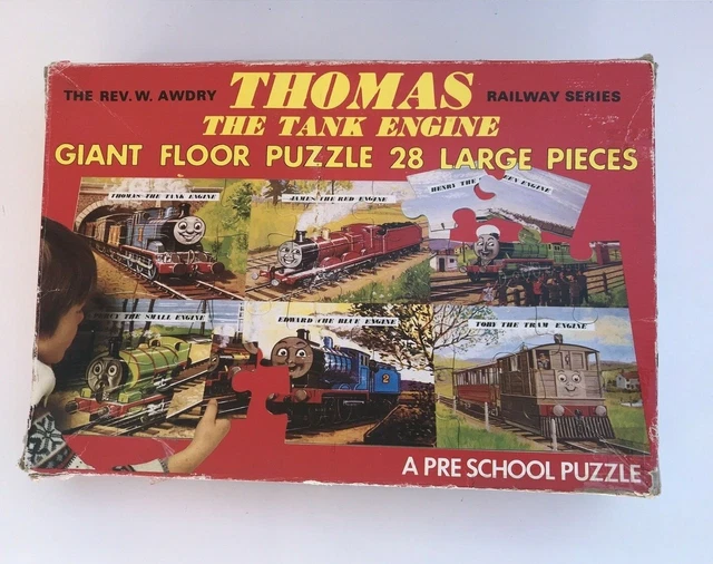 VINTAGE THOMAS THE Tank Engine Giant Puzzle 28 Pieces Michael Stanfield Jigsaw £7.00 PicClick UK