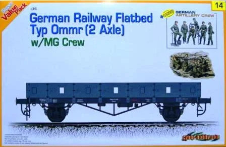 Dragon 1/35 Scale German Railway Flatbed Typ Ommr (2 Axle) - kit #9114 Dragon 1/35 Scale German Railway Flatbed Typ Ommr (2 Axle) - kit #9114