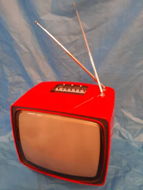 Raro TV MIVAR T57 Televisore B/N Vintage Design Space Age TESTATO e FUNZIONANTE