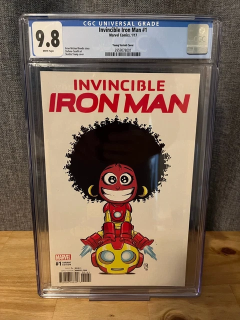 Invincible Iron Man 1 * Skottie Young variant * CGC 9.8 * Riri * Ironheart *