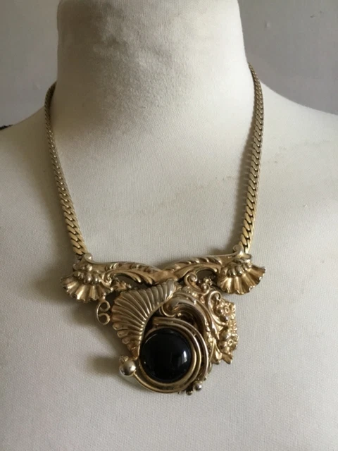 Collier Doré Monet à Boules - 88 Cm - Occasion Bon état (quelques Boules Déformées)