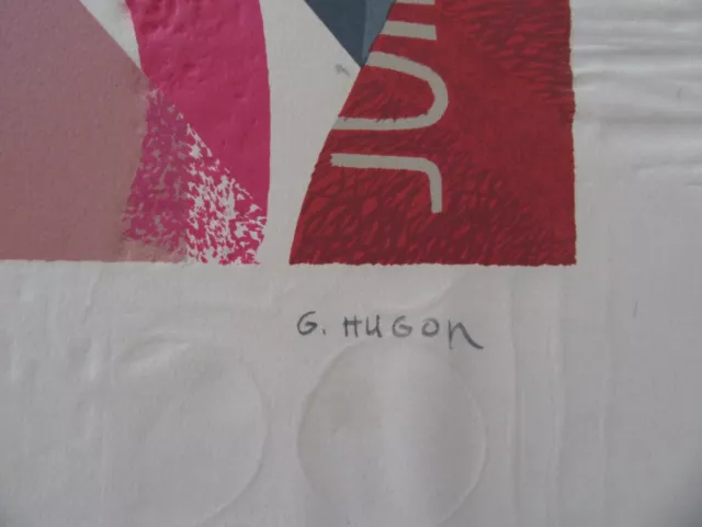 Lithographie  Genevieve Hugon Numerotee 75/75 Signee Avec Envoi