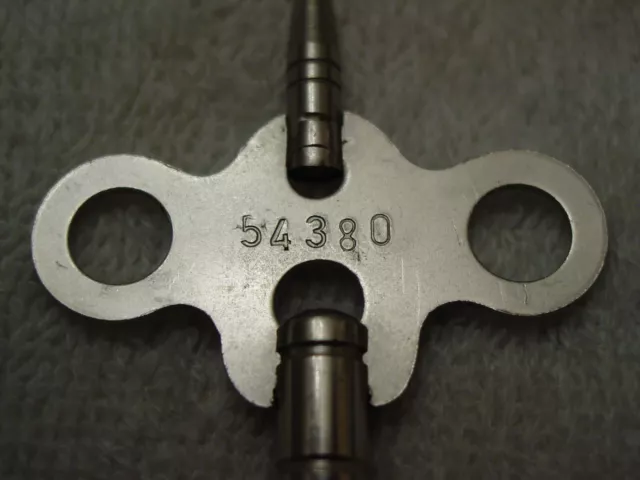 Vintage 54380 West Germany STEEL Double Ended CLOCK Winding KEY Tool 3.75mm #6 2