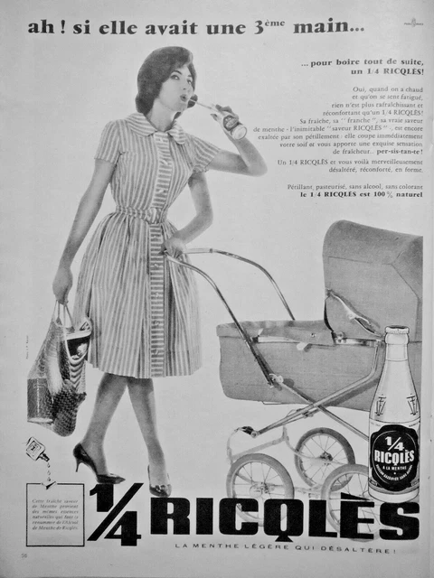 Publicité 1/4 Ricqlès Saveur De Menthe Légére Qui Désaltère - Landau Poussette