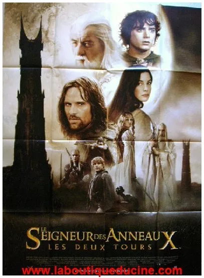 LE SEIGNEUR DES ANNEAUX LES 2 TOURS Affiche Cinéma Originale 160x120 cm Poster
