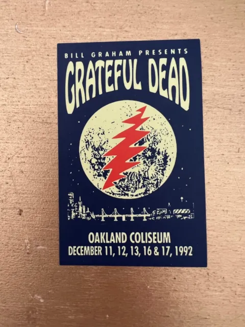Marine Layer Grateful Dead Oakland Coliseum 1992 Promo Sticker (NOT VINTAGE)