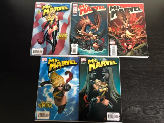 Ms. Marvel (Vol. 2, 2006) #1-5 NM, 1st Print, Marvel Comics, Carol Danvers