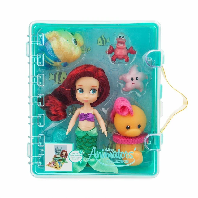 DISNEY ANIMATORS COLLECTION Ariel And Flounder Playset Doll Set Little
