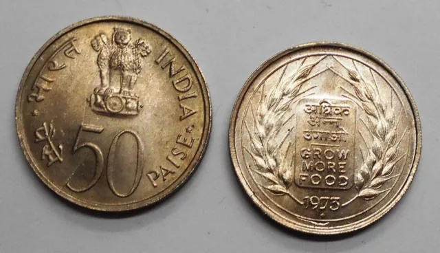Inde 50 Paise 1973 (B) Fao Bu