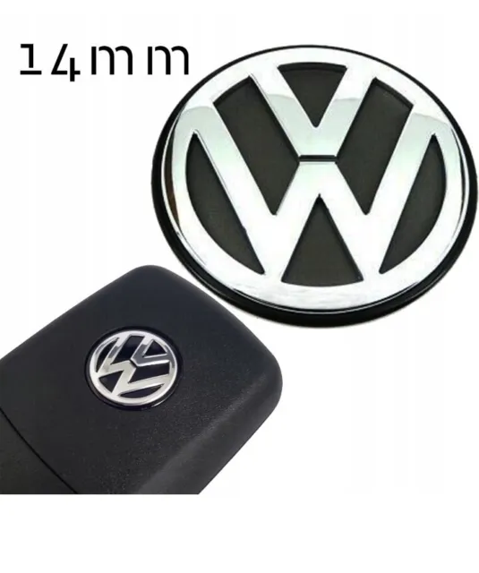 Original VW Schlüsselemblem Schlüssel Emblem schwarz/silber 12mm 3C0837891A