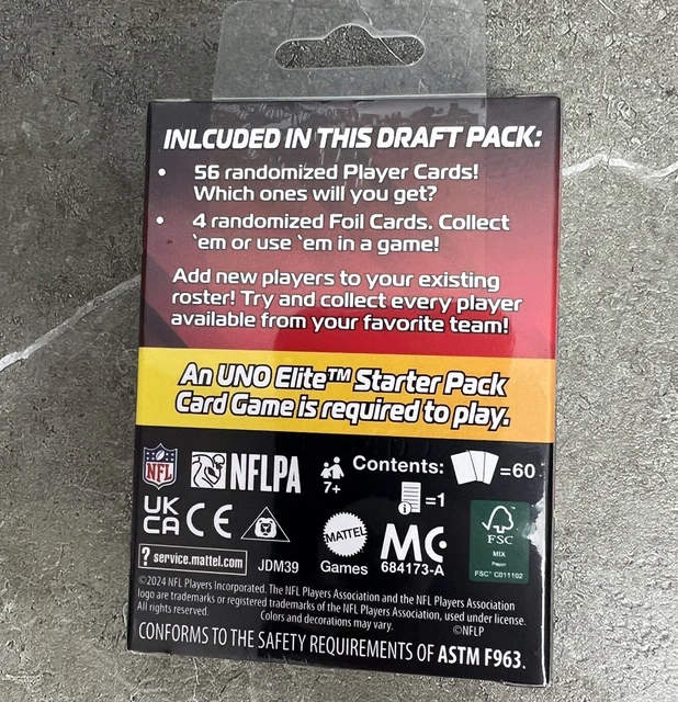 🔥 2024 UNO ELITE Core Edition NFL Draft Pack 56 (4 Foil) Random Player