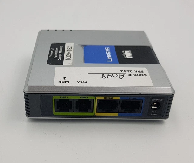 Adaptateur Téléphone VoIP CISCO SPA2102 - 2 Ports Analogiques - Compatible Fax - Pour Connexion Internet Haut Débit