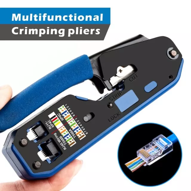 For Cat5e Cat5 Tools Network Cable Wire Stripper Rj45 Cat6 Crimping Pliers