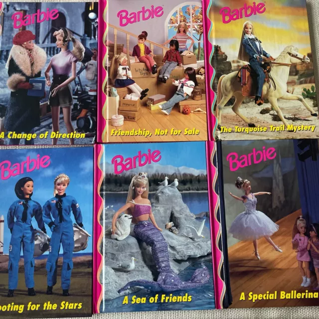 Vintage Lot 30 Barbie & Friends Book Club Books Hardcover Pink 90s Grolier EUC 3