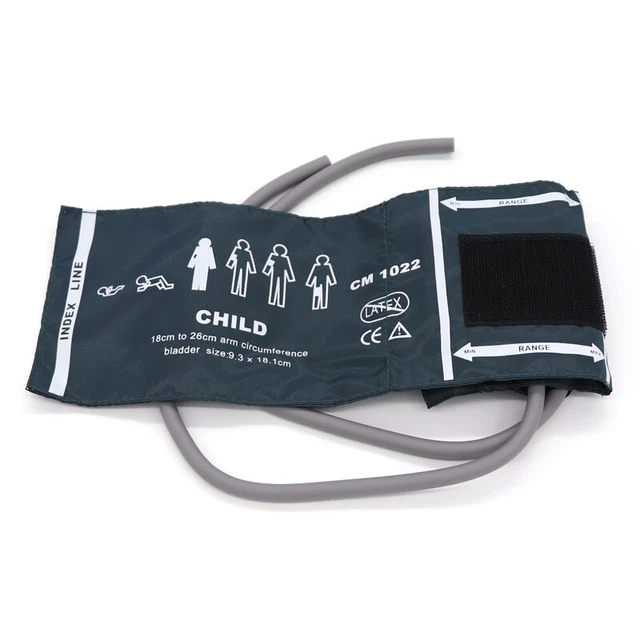 For Patient Monitor Child Double-tube Blood Pressure Cuff Size:9.8X18.1cm