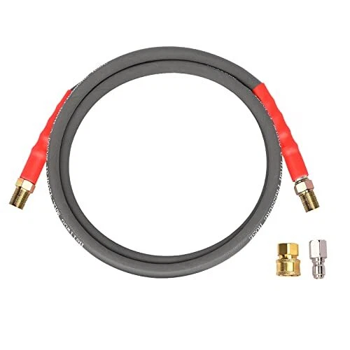 Pressure Washer Whip Hose 5FT, 1/4'' Hose Reel Connector Hose for High Power