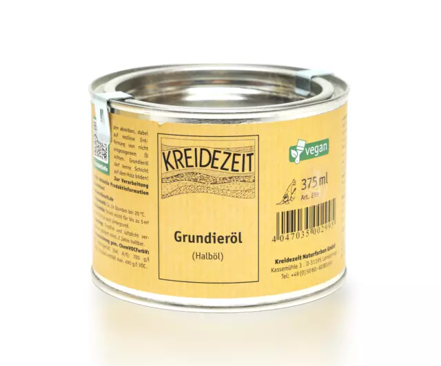 Kreidezeit Grundieröl (Halblöl) 0,375L Holzöl Leinöl Grundierung (26,67 EUR/l)