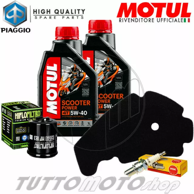 Tagliando PIAGGIO Beverly 300 RST 2010-2016 / Olio Motul + Filtri + Candela