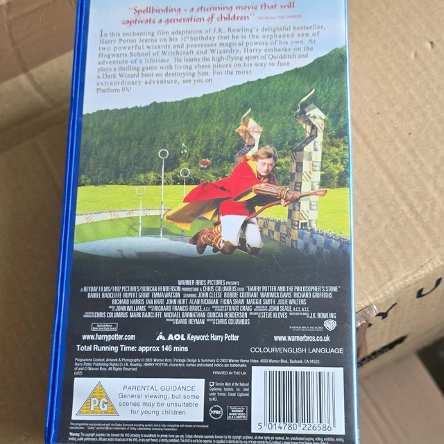 WARNER BROS. PICTURES Harry Potter Philosopher's Stone VHS PAL PG Bonus ...
