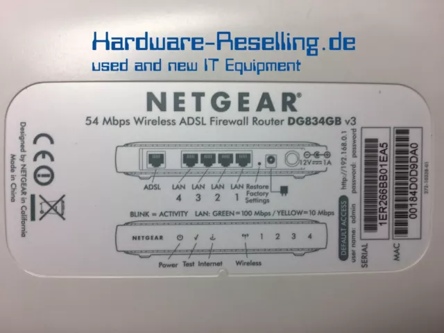 NETGEAR 54 Mbps sans Fil ADSL Pare-Feu Routeur DG834GB v3 3