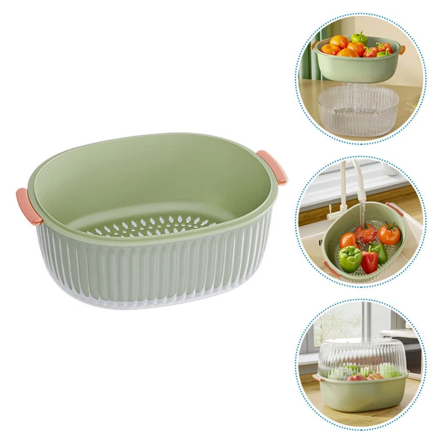Cucina Colabrodo con Manico 2pz Riso Lavaggio Colino Plastica