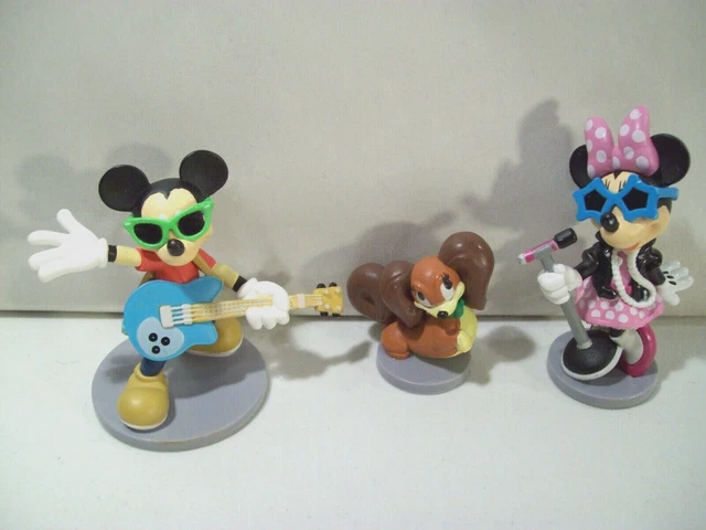 Disney Store Mickey Mouse & Minnie Mouse Rockers Pvc Figures Lot Fifi Dog Figure