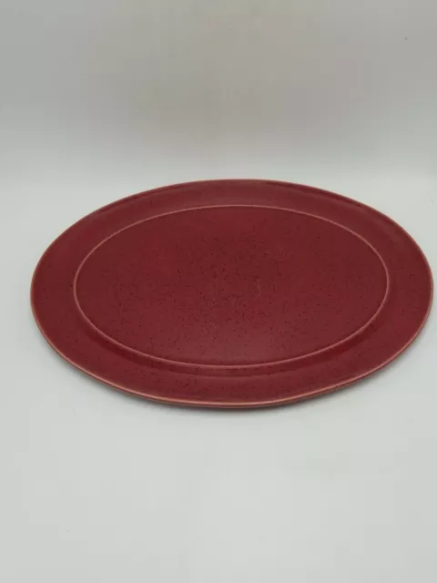 Denby "Harlequin" Oval Serving Platter -  Red - 14 5/8 Inch