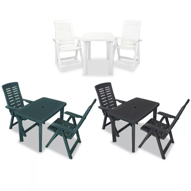 Set Bistrò per Esterni 3 pz 101x68x72 cm Verde Tavolo e Sedie Giardino vidaXL