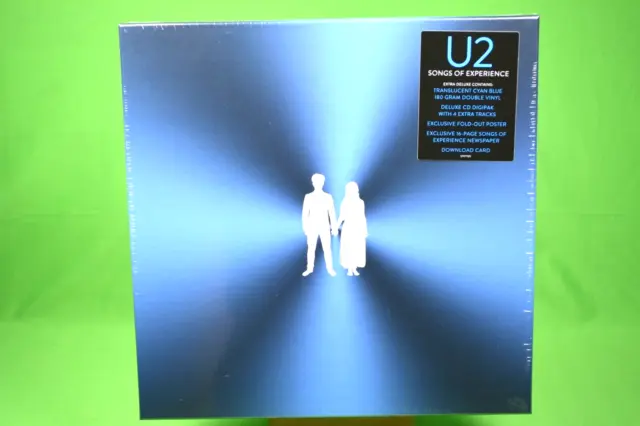 U2 Songs Of Experience Blue Vinyl Lp,Cd & Poster Deluxe Box Set Brand New    D58