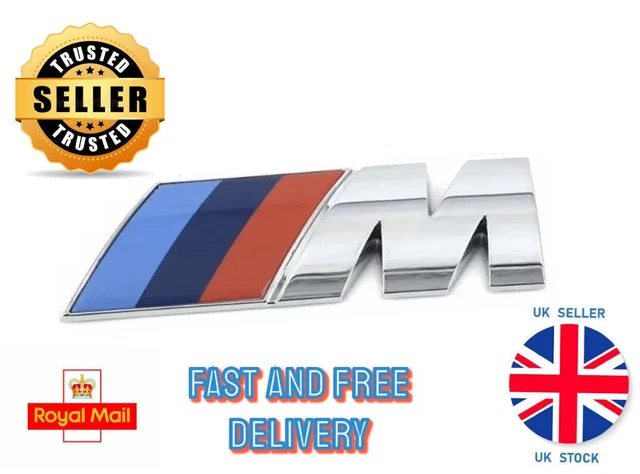 10x BMW M Sport Alloy Wheel Badge Stickers – 17mm X 9mm Glossy Decals