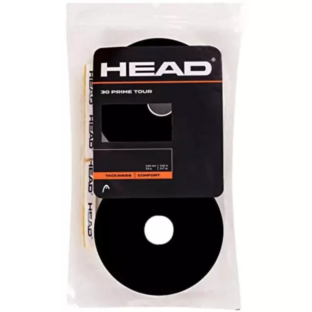 (TG. Taglia unica) HEAD Unisex Adult 30 Prime Tour Tennis Grip Band Nero, Taglia