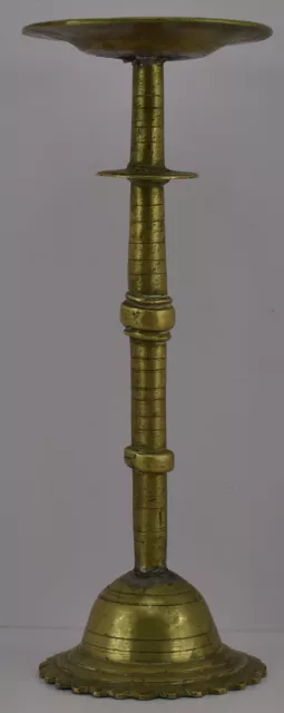 Antique Islamic Arabic Ottoman Yemen Candlestick Brass