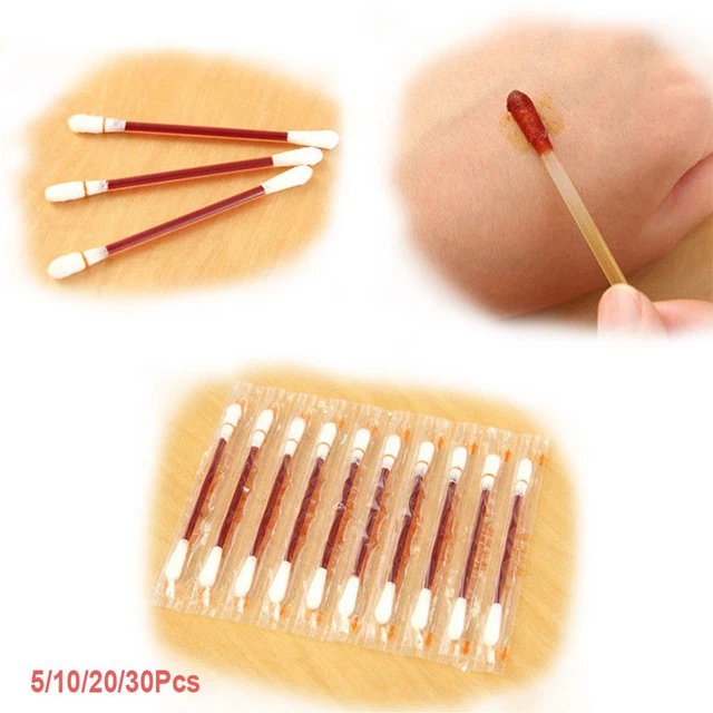 Kit de ayuda suministros hisopo desechable palo de algodón desinfectado yodo médico