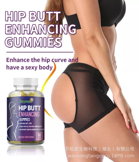 Hip and Butt Enhancing Gummies Dietary for Curvy Hips and Buttocks Enlargement.