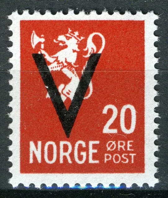 Norway 1941, NK 282, V on 20 ø coat of arms unwm'ed MNH, Mi 246Y