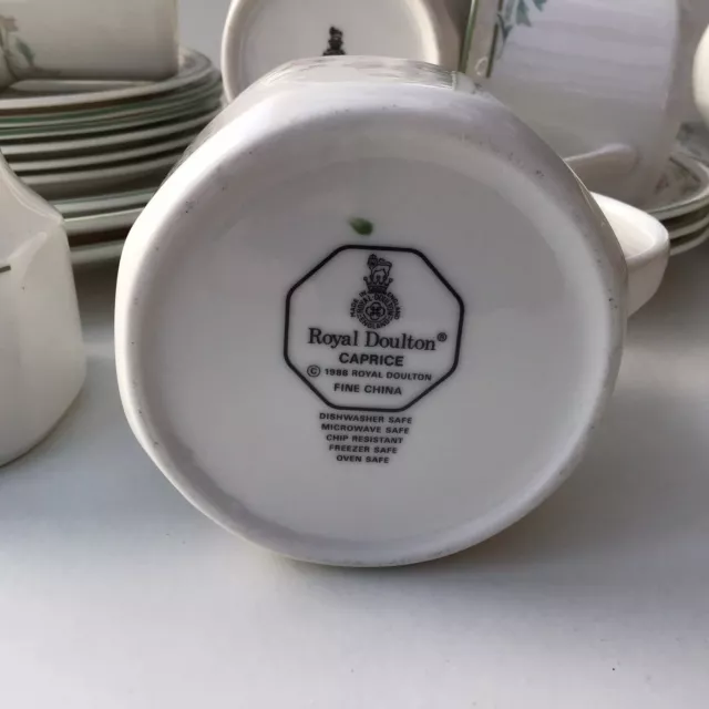 Royal Doulton Caprice Full Tea set for 6 plus plates superb condition x24 pieces 2