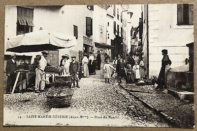 Antique Lithograph Postcard -  Saint-Martin Vesubie Circa 1920