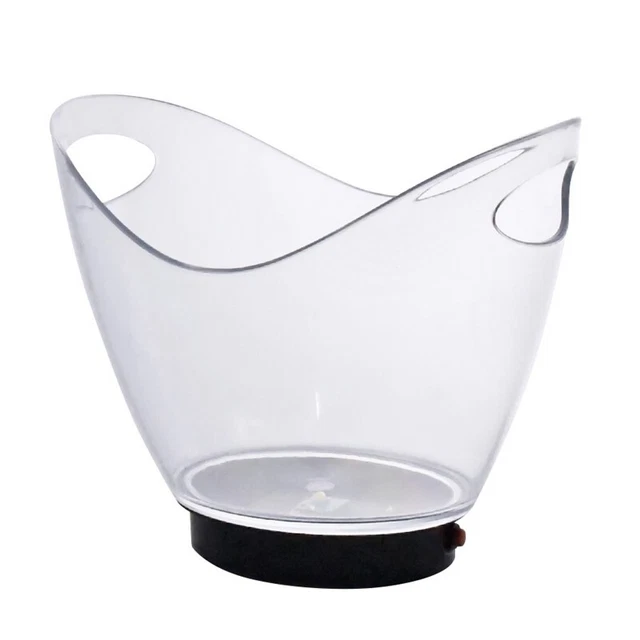 Cubo de hielo de plástico luminoso LED transparente cubo de hielo cubo de hielo para barra a F7Q5