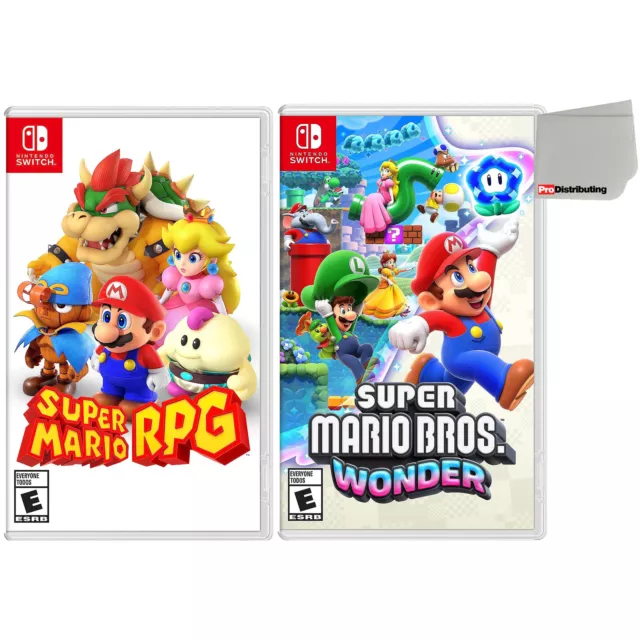 Super Mario RPG and Super Mario Bros Wonder Two Game Bundle - Nintendo Switch