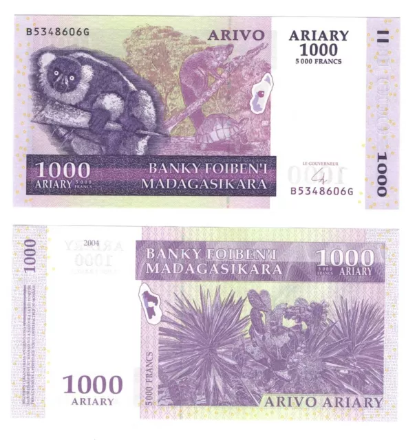 1000 Ariary Madagascar P-89-B  2004/7 Neuf  ( 558 )