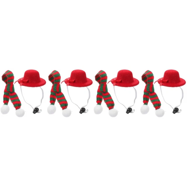 pet cat hat 8 Stk Katze-Hunde-Hut Hunde-Kostüm-Set Haustier-Mütze Schal Haustier
