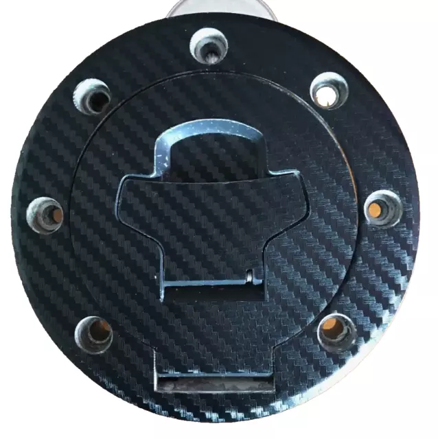 Suzuki Carbon Look Fuel Cap Cover Pad Sticker Fits Multiple Models