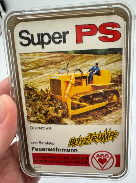 Super PS Blitz Trumpf Nr. No. 3202  Quartett Spielkarten alt antik Rarität