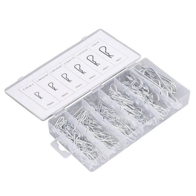 150 STÜCKE Federsplint R-Typ Splint Splint-Sortiment-Set R-förmiger