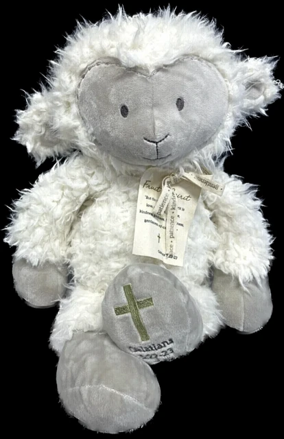 Fruit of the Spirit 12" Lamb Plush Stuffed Baby Toy by Demdaco Galatians 5:22-23