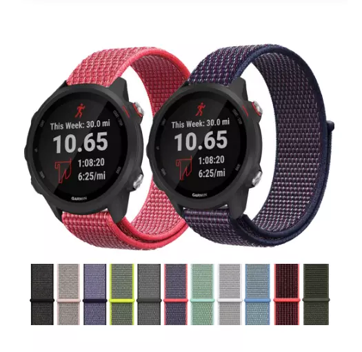 Pulsera Correa de nailon para relojes Garmin Forerunner 245 645